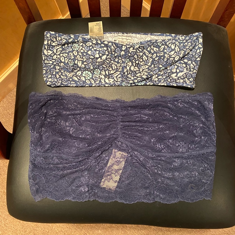 Lot of two American Eagle bandeau bras brand new size large